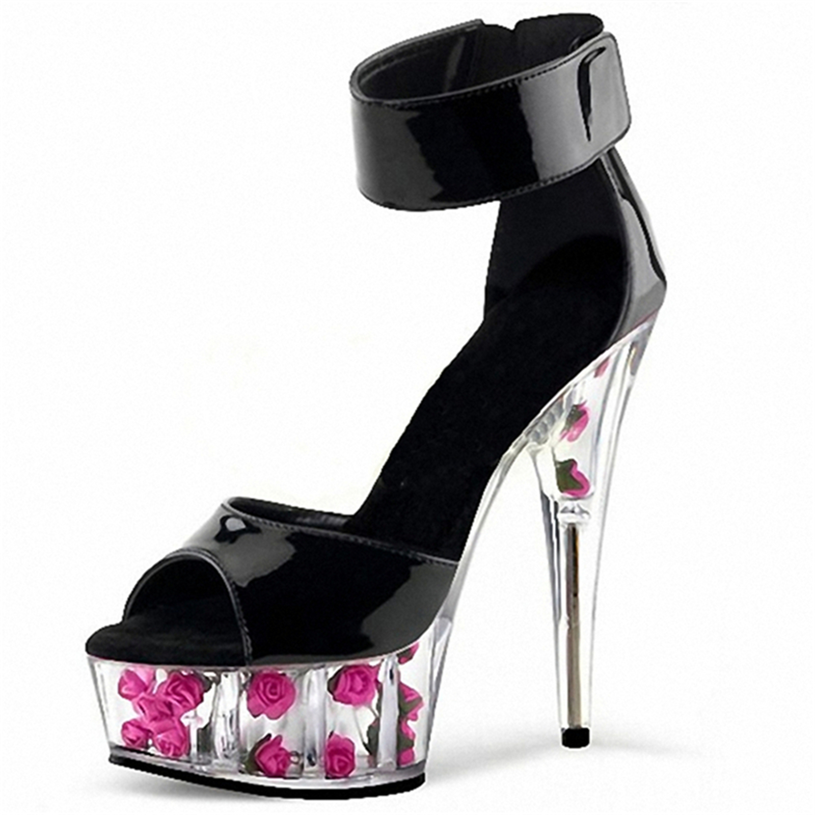 Wide Fit Heels - Neo Gothic Heels 15cm - Black