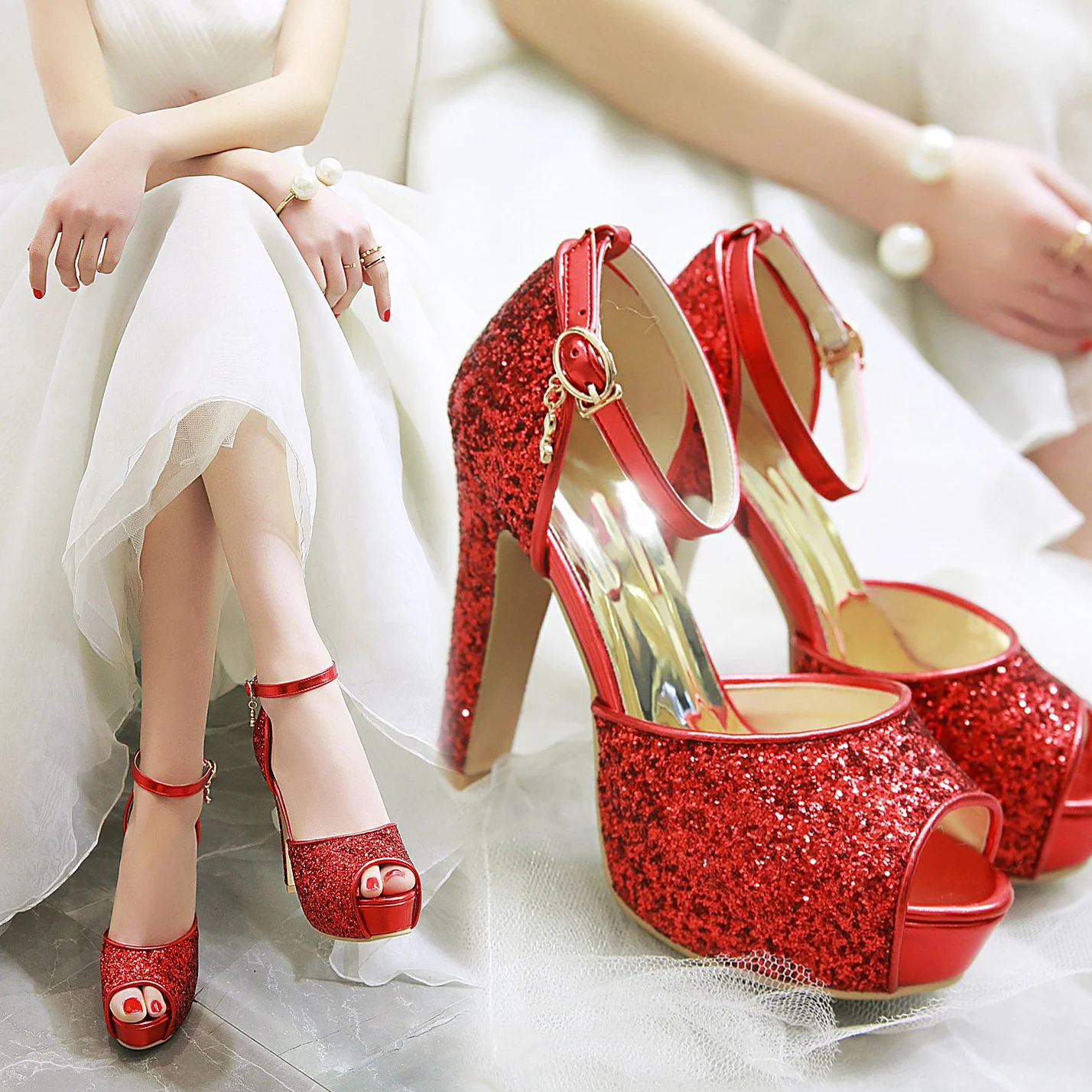 Silver Summer Women High Heel  - Peep Toe Heels avis et prix