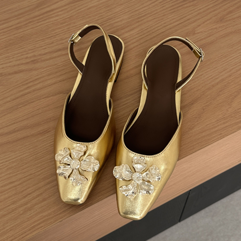 Aneikeh Golden Fashion Flower  - Women Shoes Elegant avis et prix