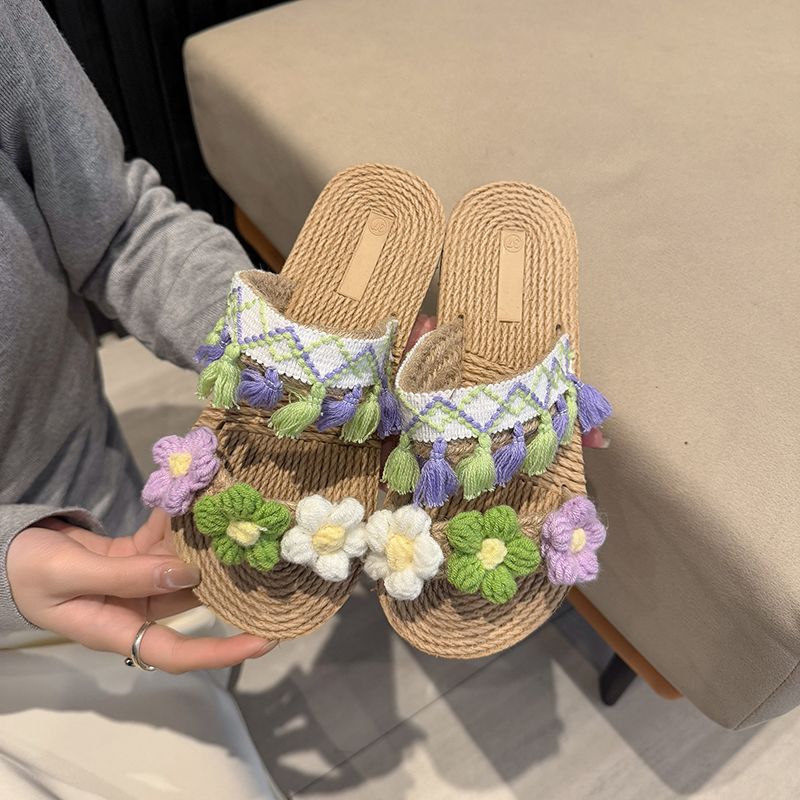 Fashion Braided Jute Sandals W - Women Shoes Must Have avis et prix
