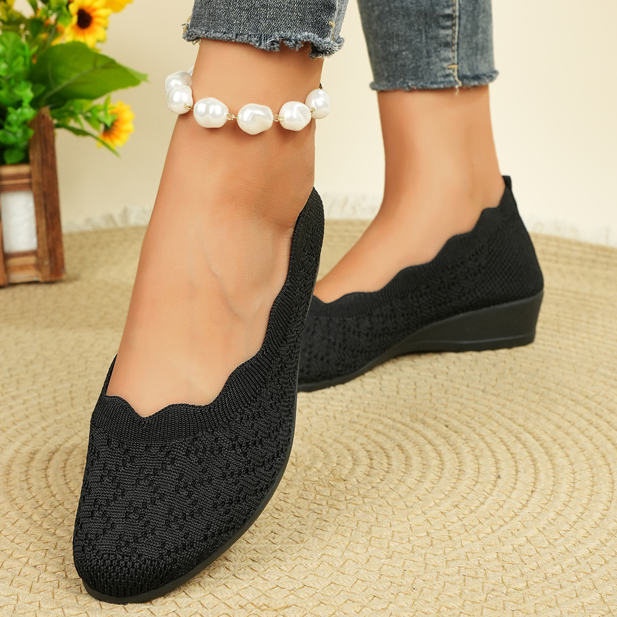 Women's Breathable Knit Flats  - Women'S Shoes Everyday avis et prix