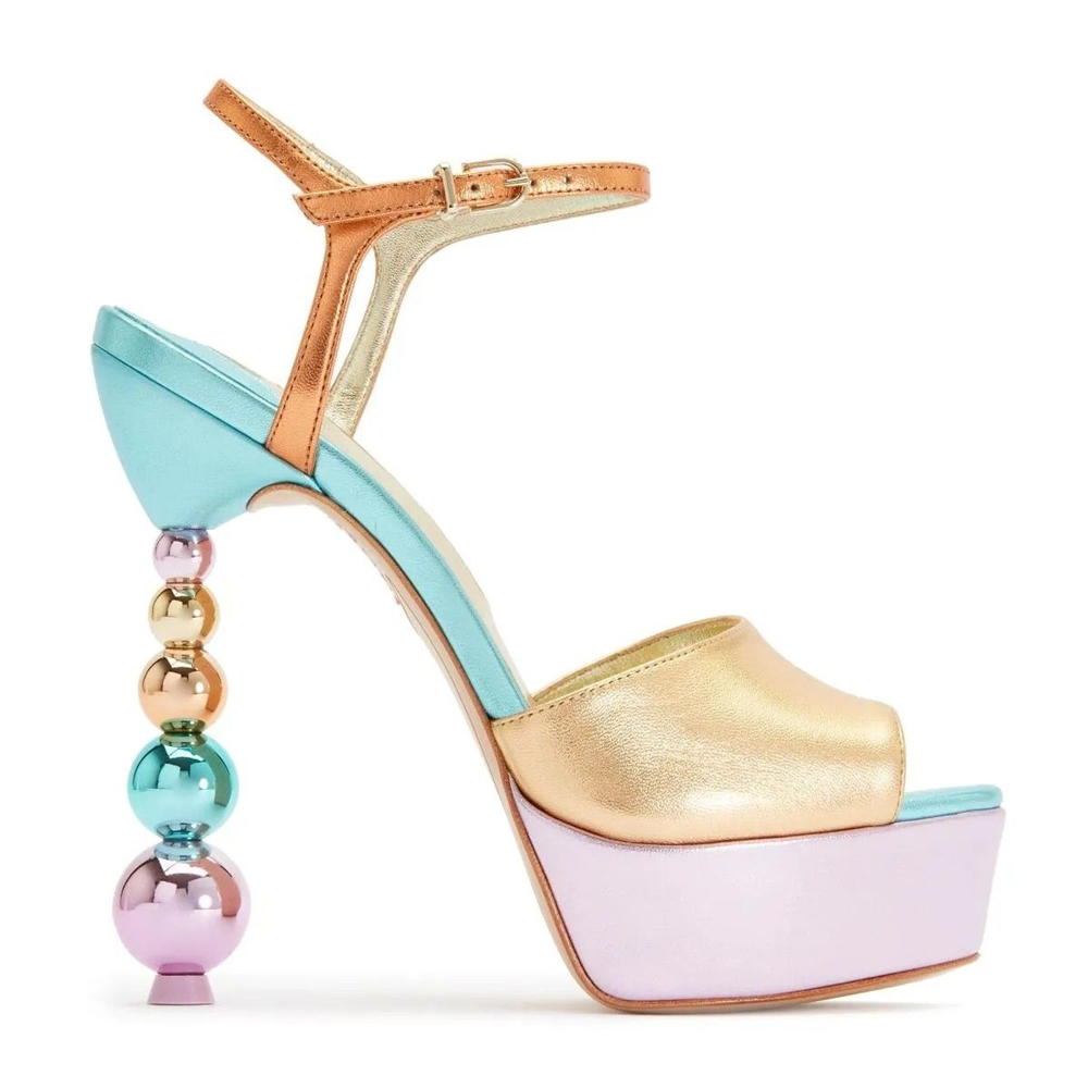 Sweet Pastel Leather Platform  - Peep Toe Heels avis et prix