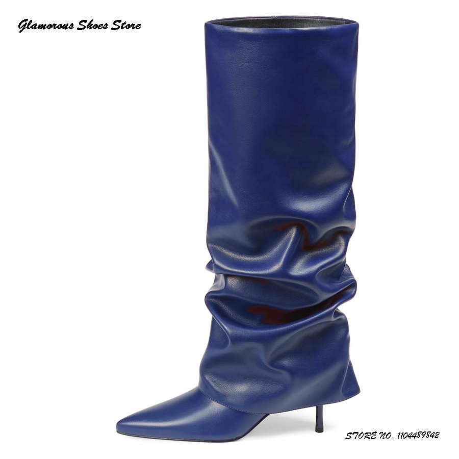 Pleated Stiletto Knee-high Boo - Wide Fit Heels avis et prix