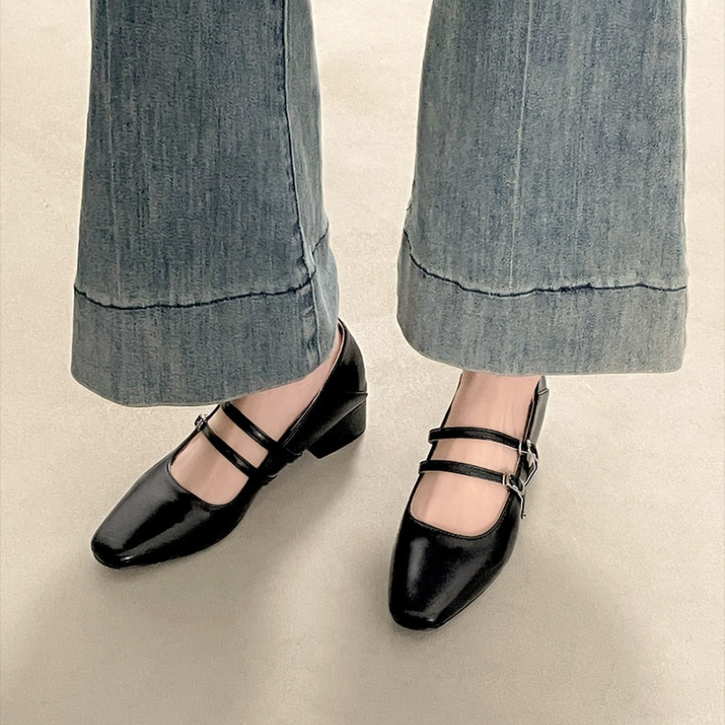 Square Toe Low Heel Women Silv - Women Shoes Elegant avis et prix