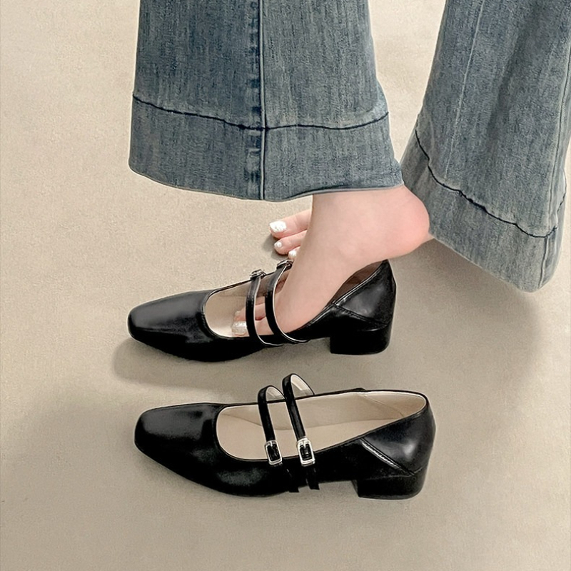 Square Toe Low Heel Women Silv - Women Shoes Elegant avis et prix