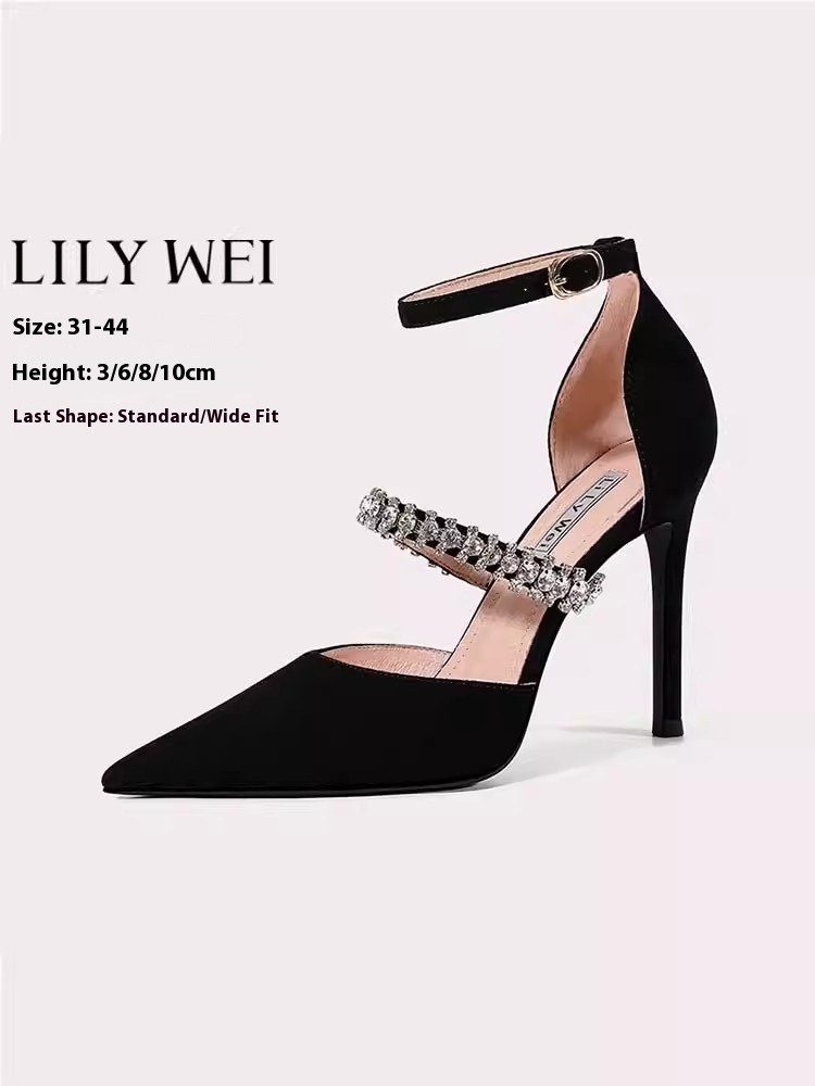 Low-heeled thin high-heeled we - Wide Fit Heels avis et prix