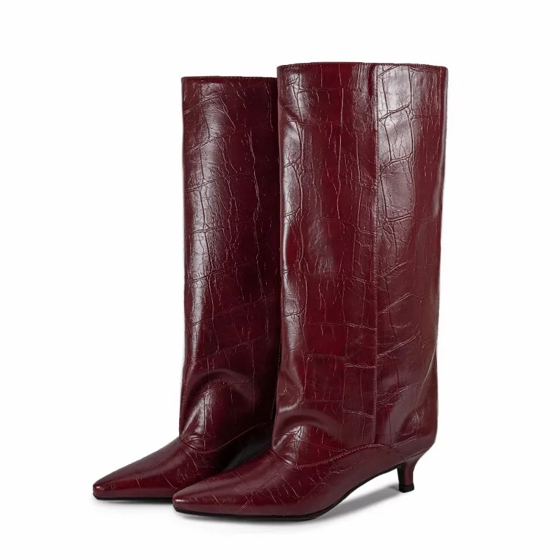Kitten Heel Wide Calf Boots, C - Wide Fit Heels avis et prix
